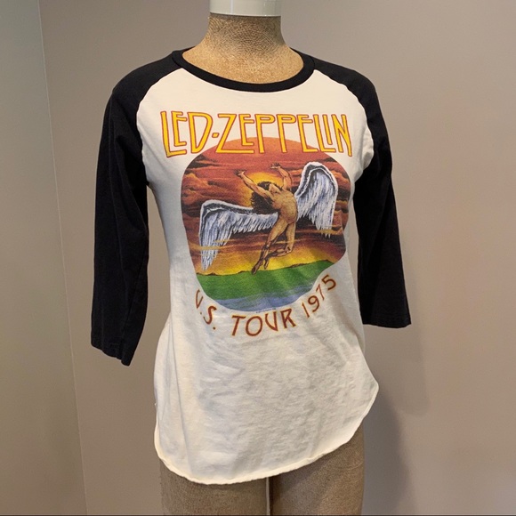 Tops - Led Zeppelin 1975 Tour 3/4 Sleeve Baseball Tee